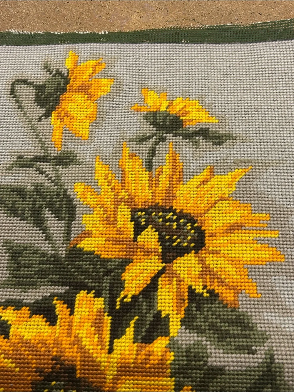 Sunflower Needlepoint Wall Hanging